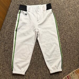 Womens White and Black Softball Pants